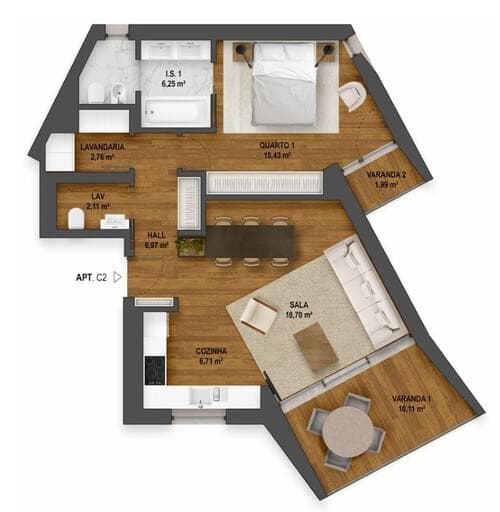 PF38327 - Apartamento T1 com estacionamento, Cascais - Imagem 14
