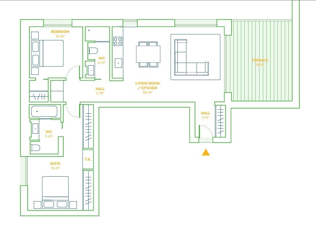 Apartamento T2 com piscina, Graça, Lisboa - Imagem 28