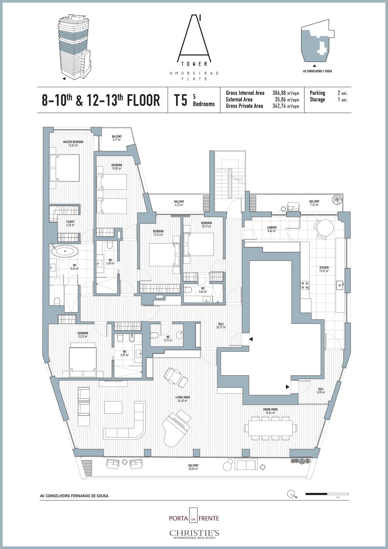 Apartamento T5 com piscina, Amoreiras, Lisboa - Imagem 39