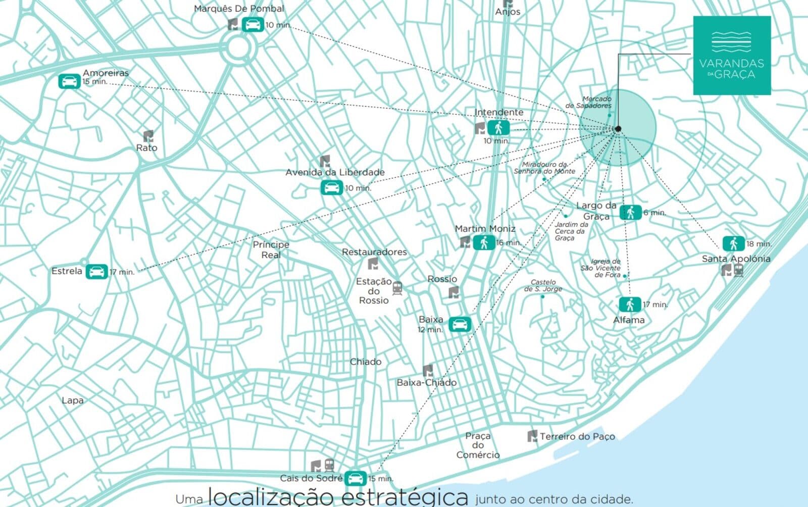 Appartement 2 pièces avec piscine, Graça, Lisboa - Image 26