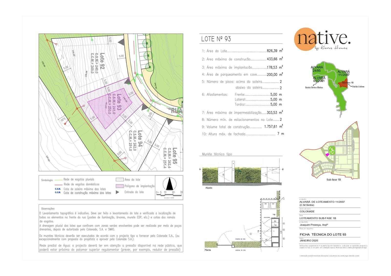 Lote 826 m2, Belas Clube de Campo, Lisboa - Imagem 3