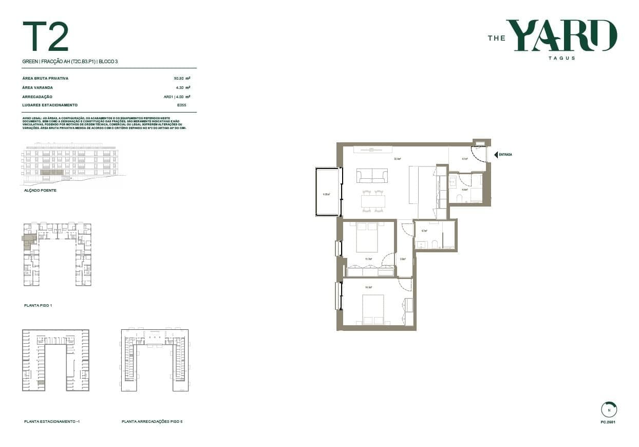 Apartamento T2 com estacionamento, Tagus Park, Sintra - Imagem 8